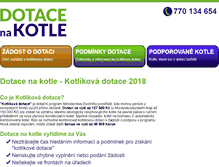Tablet Screenshot of dotace-kotle.cz